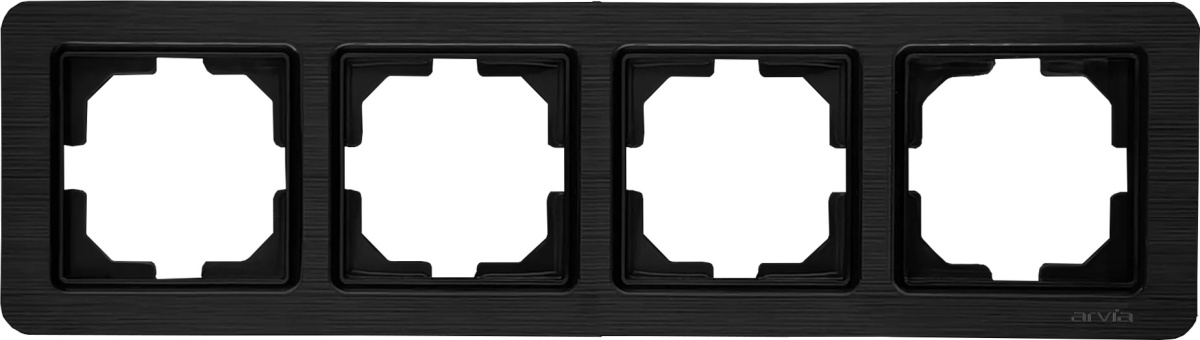 Рамка на 4 поста Arvia Electric Lavin черн 21 25 4000 024