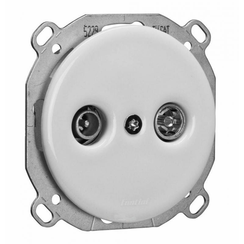 Розетка TV-FM-SAT Fontini DO, скрытый монтаж, белый, 34711172