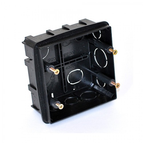 Коробка монтажная Plast Electro под ANAM 2-ая для сплошных стен, с крепежом, 100х100х50мм IP20 PE 000 033