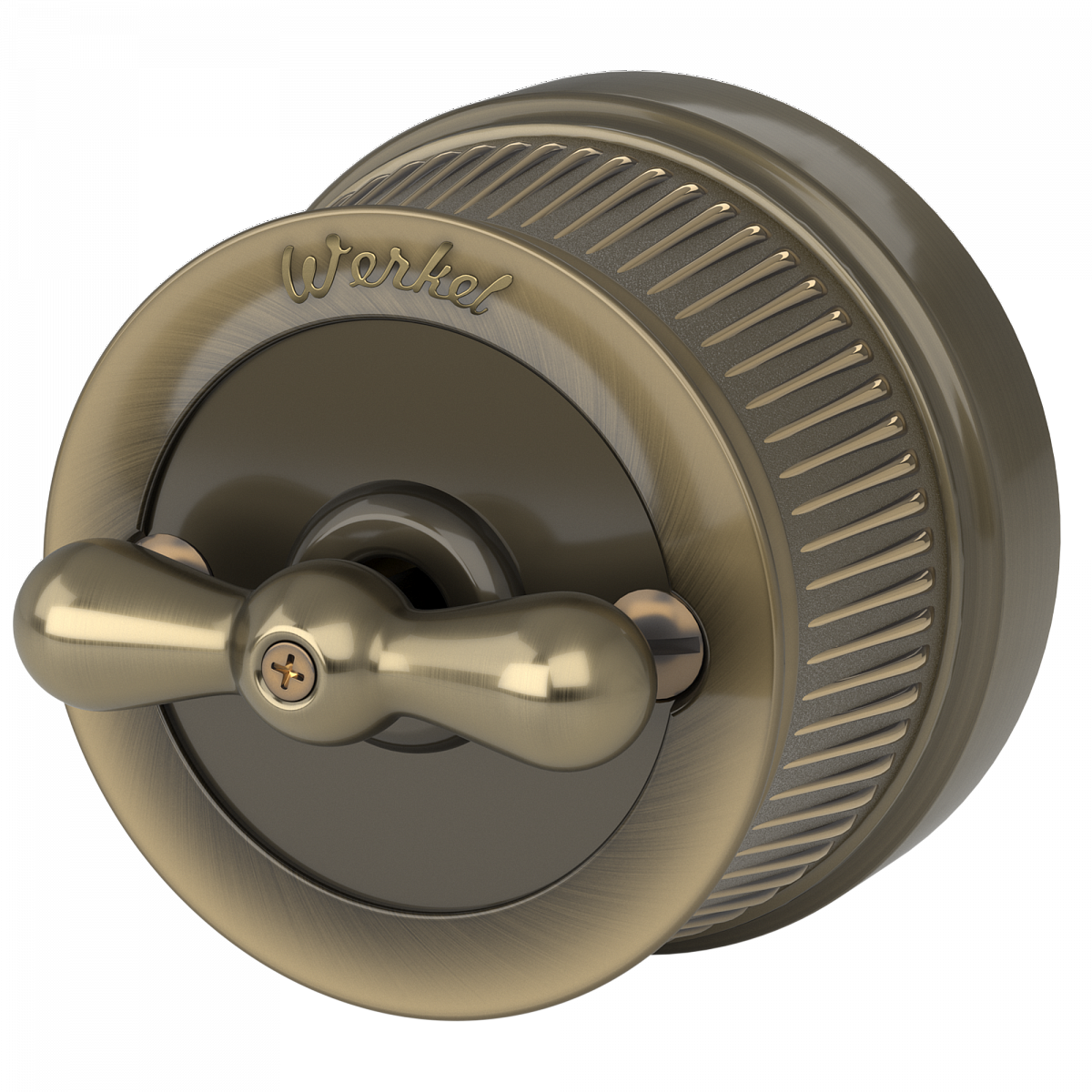 Переключатель одноклавишный матовый хром ретро WL19-01-03